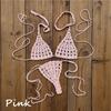 Sunbathing Handmade Crochet Bikini Suit Micro Swimsuit Micro Swimwear
