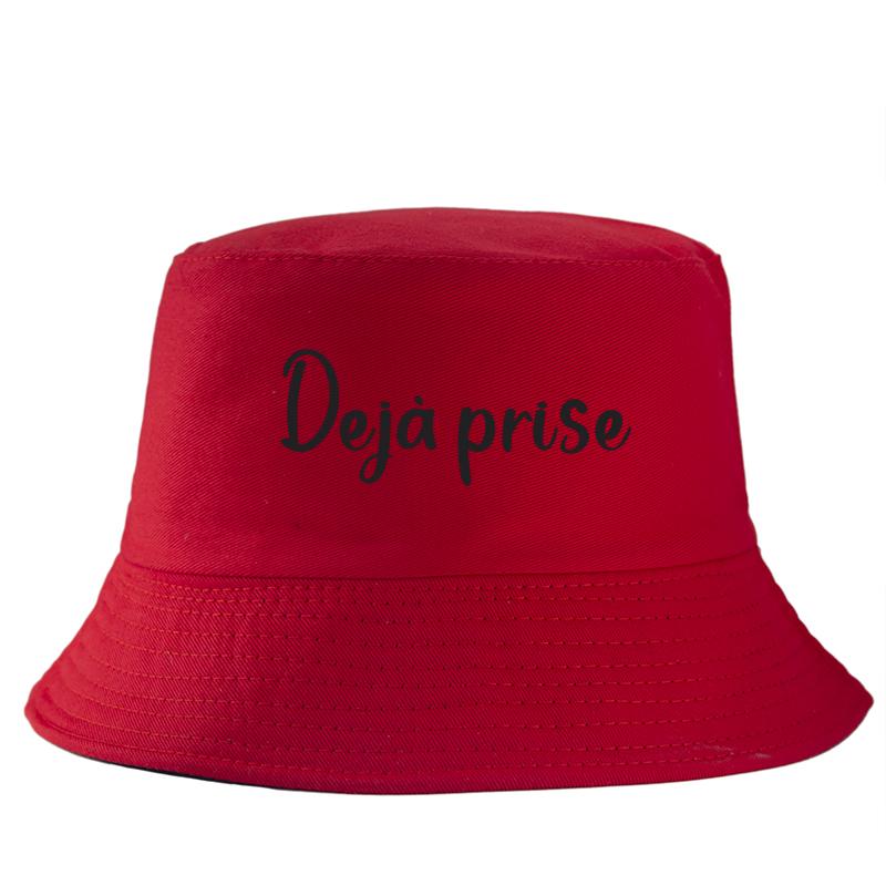 Dj Pris(e) Letter Bob Imprim Reversible Bucket Hat Women Unisex Travel Casual FisherUnisex Cap Girl Boy Cotton Panama Hat