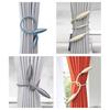 Yousheng Curtain Tie Backs Twist Tie, No Drill Bendable Rope Holdback, Flexible DIY Window Curtain Holder for Living Room Bedroom