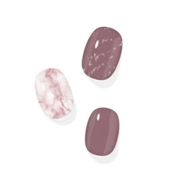 April Korea Nana Glow Semi-cured Gel Nail Sticker 20p Set, GN24 Mood Burgundy, 4 Pieces