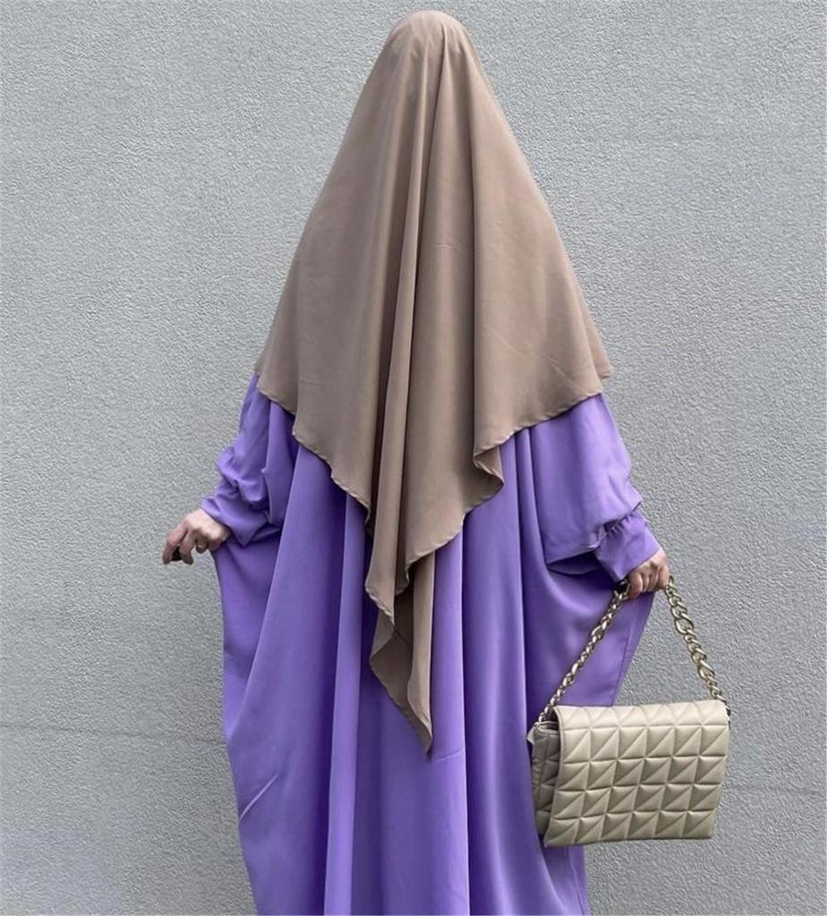 Turkish Style Colorful Muslim Robe & Headscarf for Middle East and Dubai