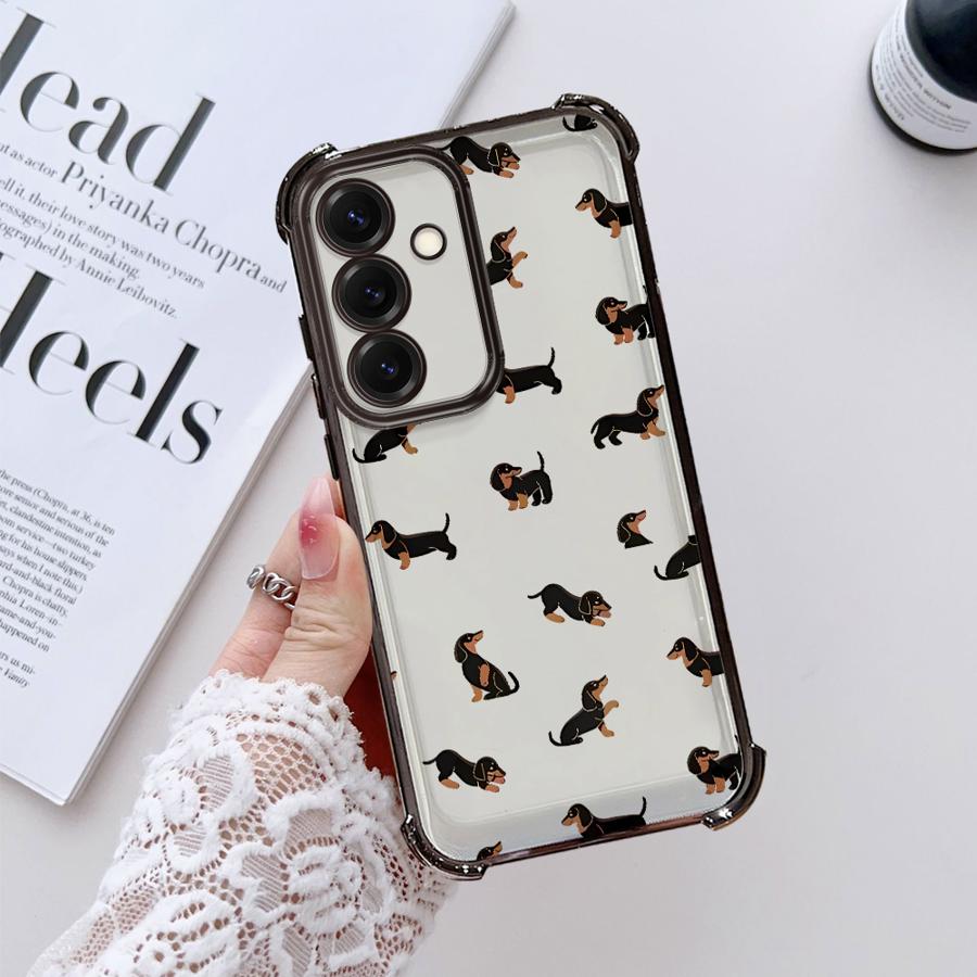 Phone Cover Case for Samsung Galaxy A13 A15 A35 A36 A26 A21s A16 A24 A52 A17 A33 A25 Creative Minimalist Dachshund