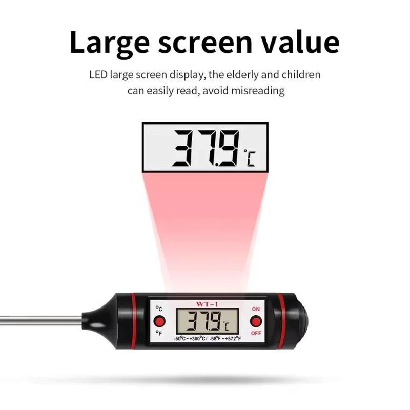 Digital Meat Thermometer Cooking Food Kitchen BBQ Probe Water Milk Oil Liquid Oven Digital Temperaure Sensor Meter TP101