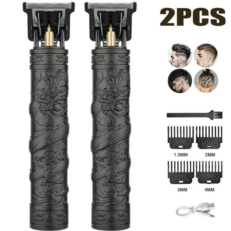 1-5PCS New T9 USB Charge Electric Hair Clipper Shaving Head Carving Electric Shaver Electric Pusher Hair Trimmer for Men Care