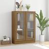 Day and Night - Day and Night Brown Oak Plywood Display Case 82.5x30.5x115 Cm