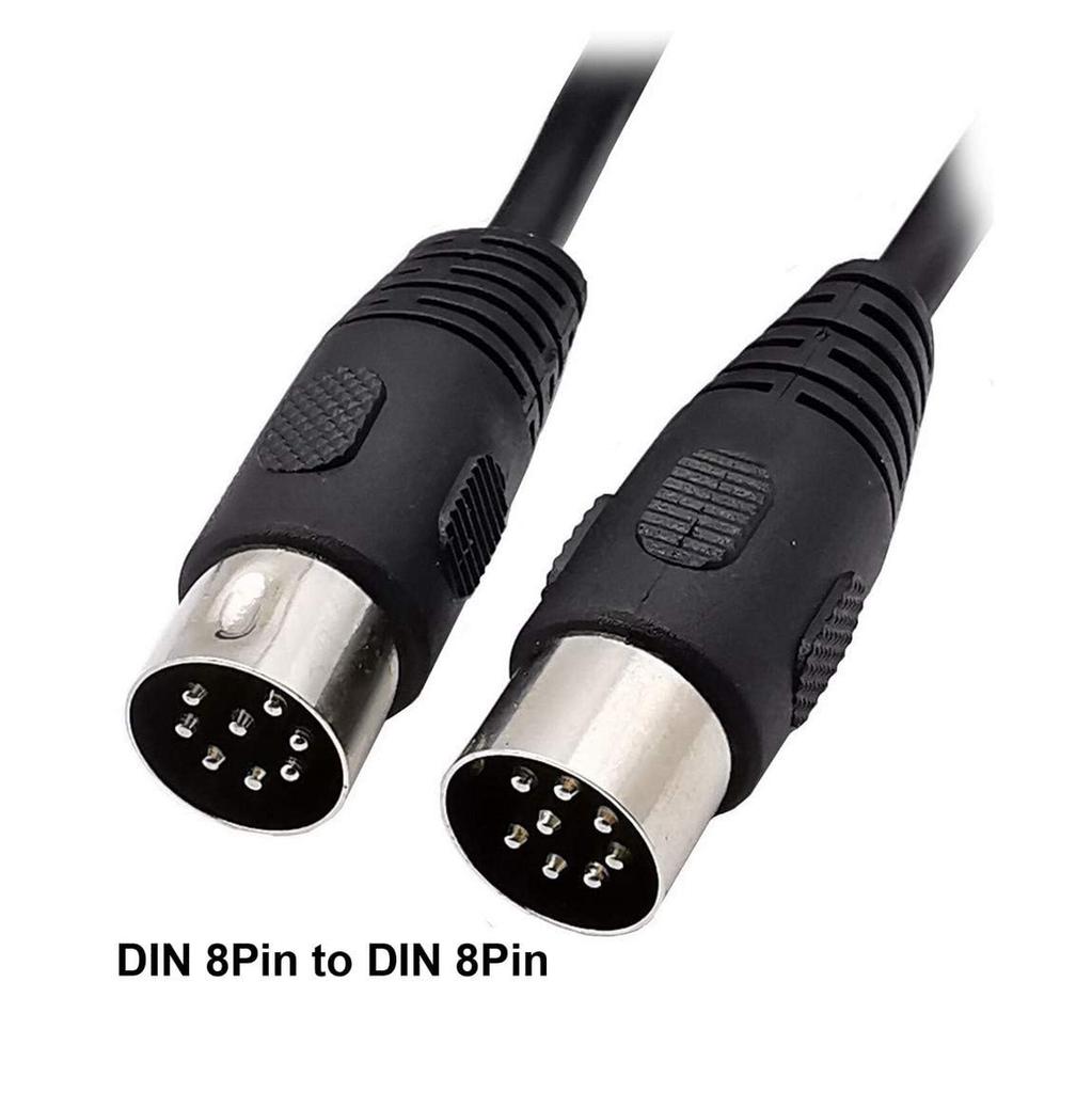 Rosebe DIN Male to Male MIDI DIN Speaker Cable MIDI Extension Cable DIN Signal Audio Connection Cable 8-Pin Connector, 8-Pin 8-Pin Cable, 8-Pin