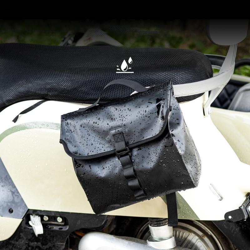 Spacious 5-10L Cycling Storage Panniers Bag Waterproof 500D PVC Materials Saddlebag for Outdoor Biking and Commuting