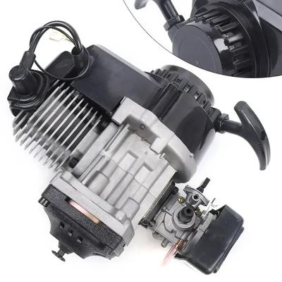 49CC Guaopom Benzinemotor, 2-takt Enkelcilinder Luchtgekoelde Gasmotor met Trekstarter Motorfietsmotor Kit