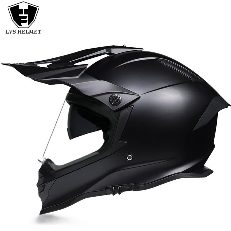 LVS New off-road motorcycle helmet for men and women, dual-lens rally helmet for both road and off-road use3C Authentication