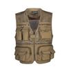 Men's Lightweight Cotton Multi-Pocket Mesh Vest - Sleeveless, Plus Size, Ideal for Summer, Fishing, and Outdoor Activities.