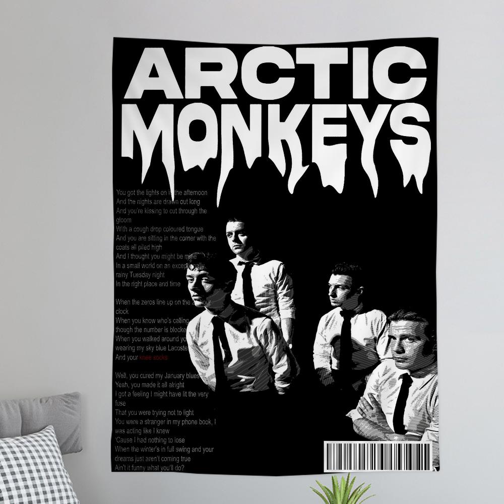 AArctic MMonkeys Rock Band Music Colorful Tapestry Wall Hanging Bohemian Wall Tapestries Mandala Wall Hanging Sheets