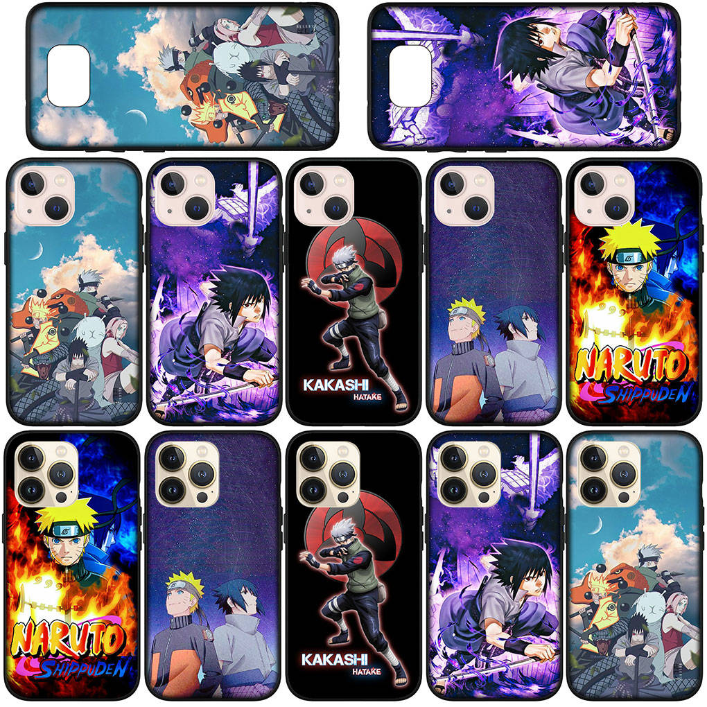 Case for Samsung Galaxy S25 S24 S23 iPhone 16 15 Xiaomi Redmi Note 14 13 12 16E 8 X 11 Pro Max XR OPPO Moto Huawei Cartoon Uchiha Sasuke Naruto Cover