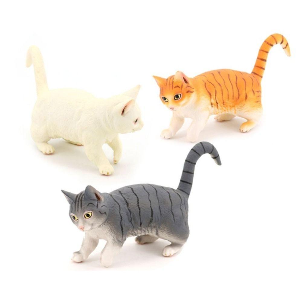 Cute PVC Simulation Cat Model Siamese Ragdoll Persian Cat Lifelike Realistic Pet Figurines Simulation Pet Desktop Ornament