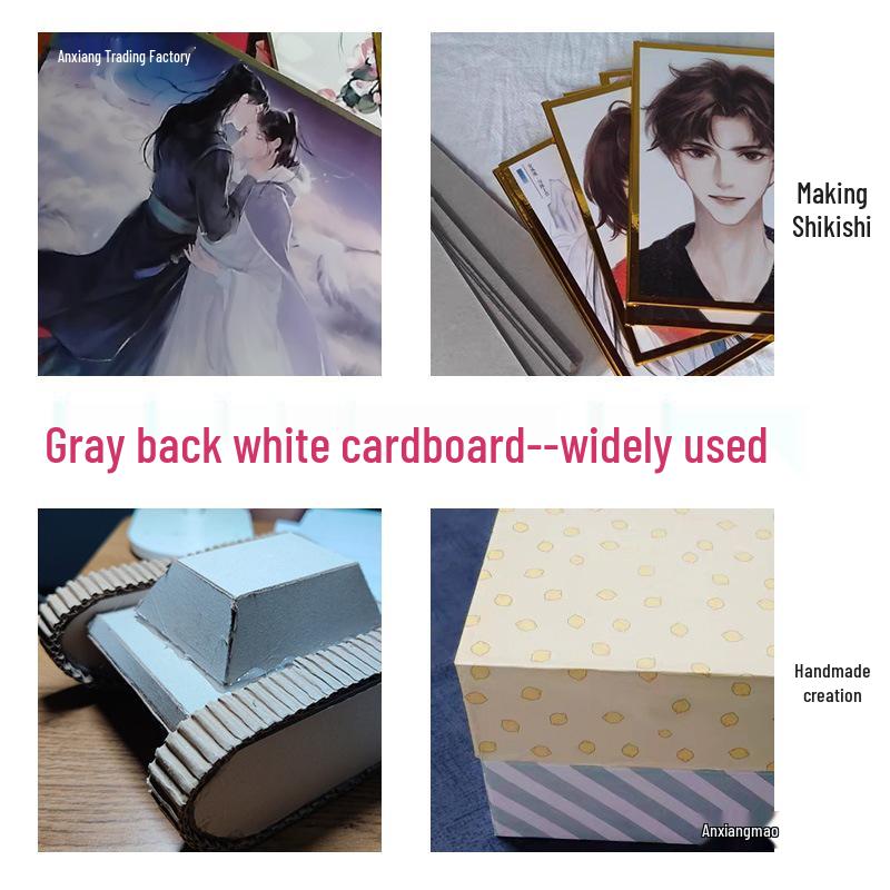 A4/A5 & A2/A3 Gray-White Cardboard, 1.5mm & 2-3mm Thickness, Student Backing Board for Colored Paper and Gouache Painting