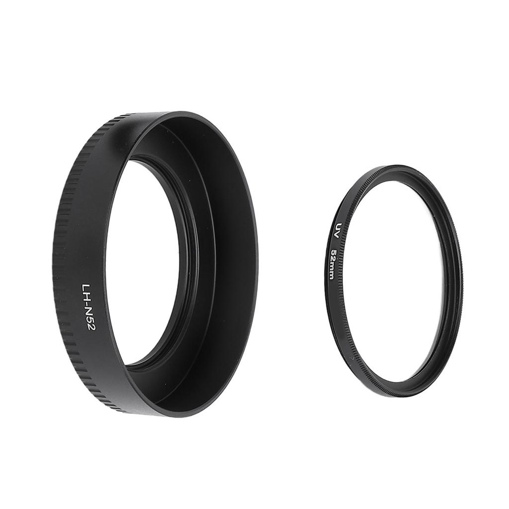 Lens Hood Set LH-N52 Lens Hood Shade 53mm HD UV Filter and Cap Cover for Z28mm F2.8 Z40mm F2 Z28mmf2. 8