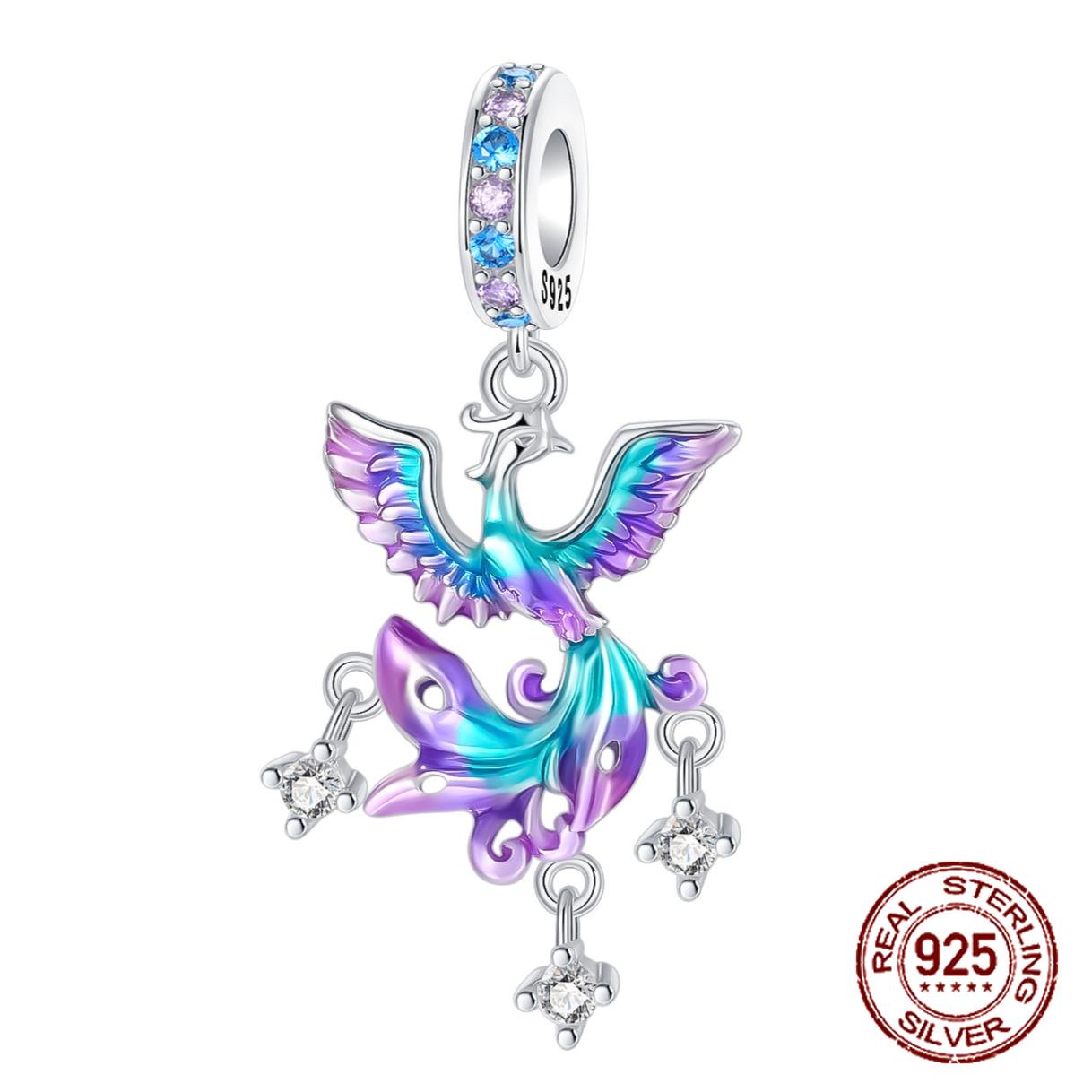 

Copper Elegant Bird Divine Blessing Chinese Phoenix Pendants Fits Genuine Charms Bracelets Women DoItYourself Jewellery Gifts