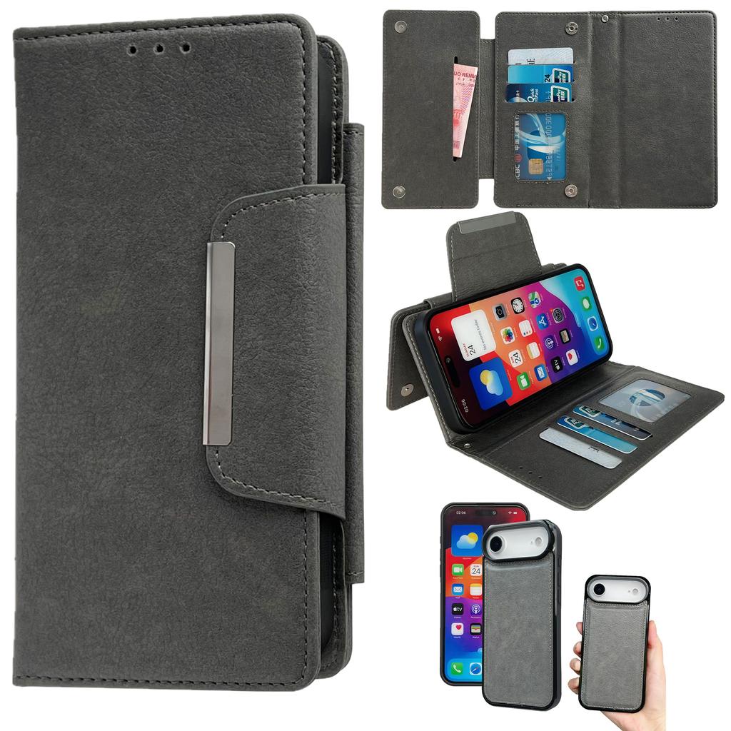 For iPhone Air Case Detachable 2 in 1 Magnetic Closure PU Leather Wallet Phone Case