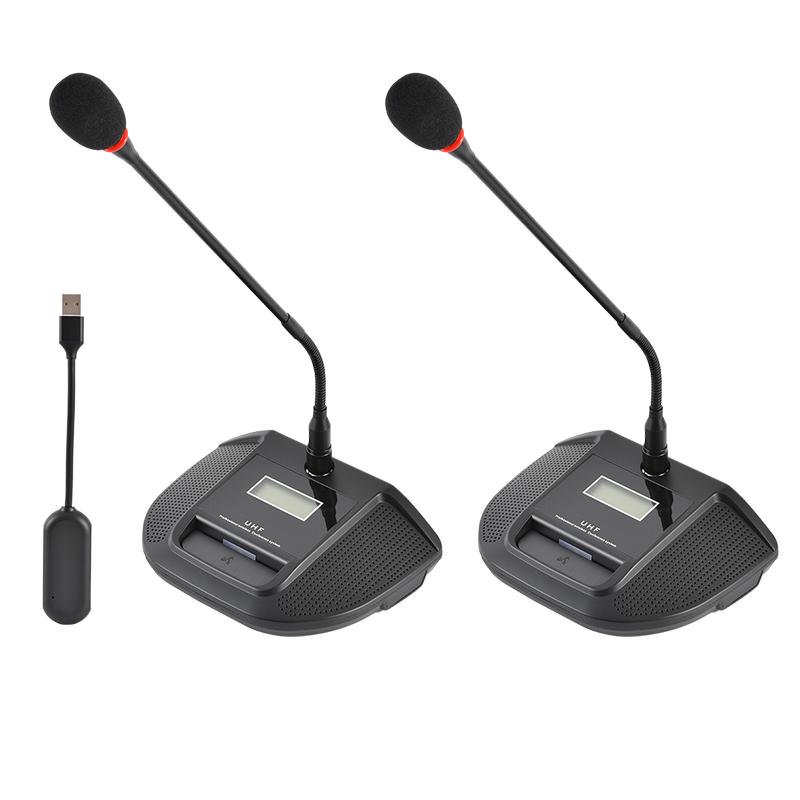 

Huachang Vision 2.4G Wireless Dual Gooseneck Conference Microphone (CN version)