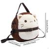 Cute Cat Plush Bag Trendy Zipper Soft Stuffed Toy Gift Travel Purse Shoulder