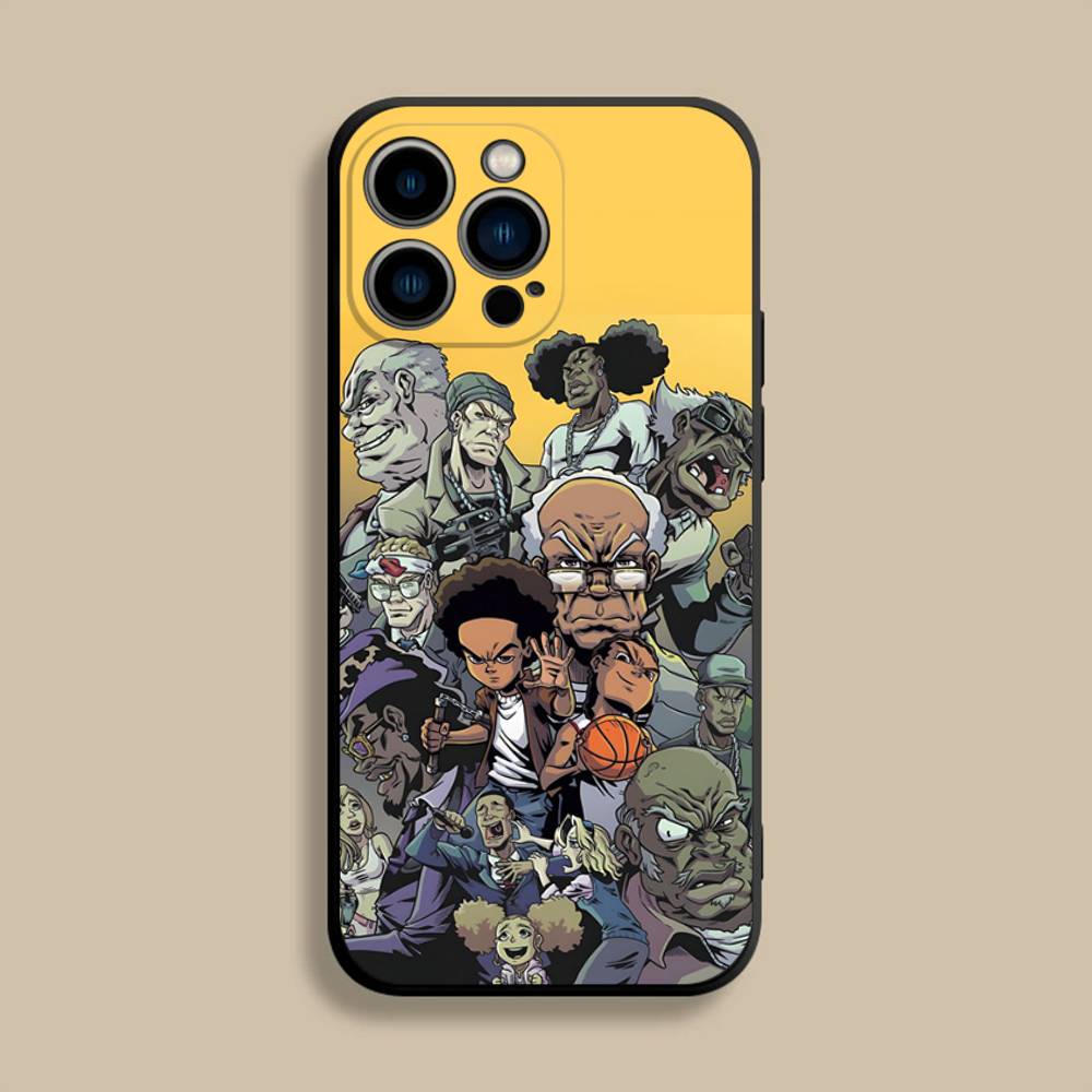 Cool The B-Boondocks Phone Case For iPhone 17,16,15,14,13,12,Pro,Max,Plus,E,SE4,Air,Mini Black Soft Cover