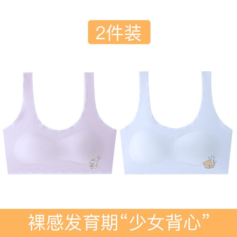 Traceless Girls Underwear Youth Development Girls Junior High School Students Older Children Girls Bra Student Vest