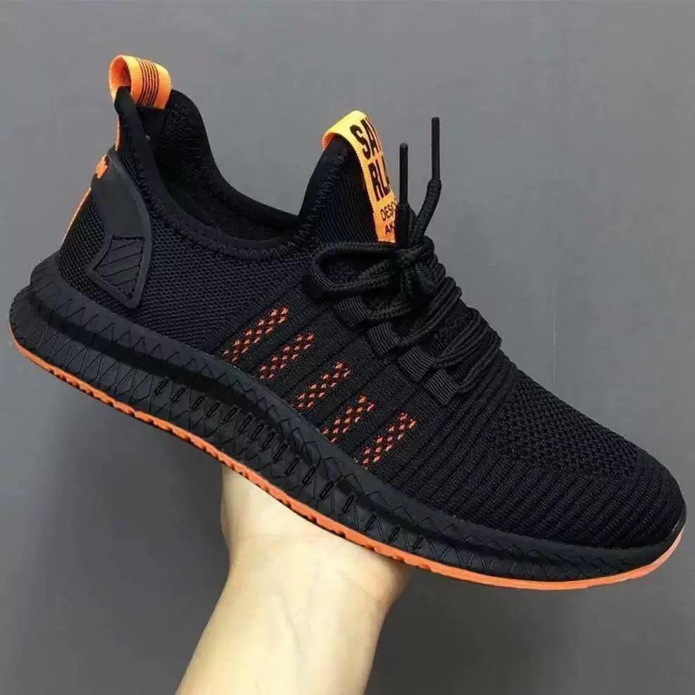 True flying woven trendy shoes, simple and trendy men's sports and leisure running, lazy shoes men's 2025 direct foreign trade models