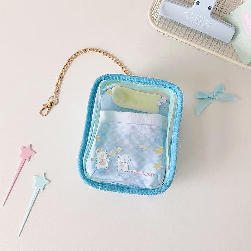 The New Millet Barwoo Storage Bag Transparent Coin Purse Canvas Headset Coin Doll Hanging Bag
