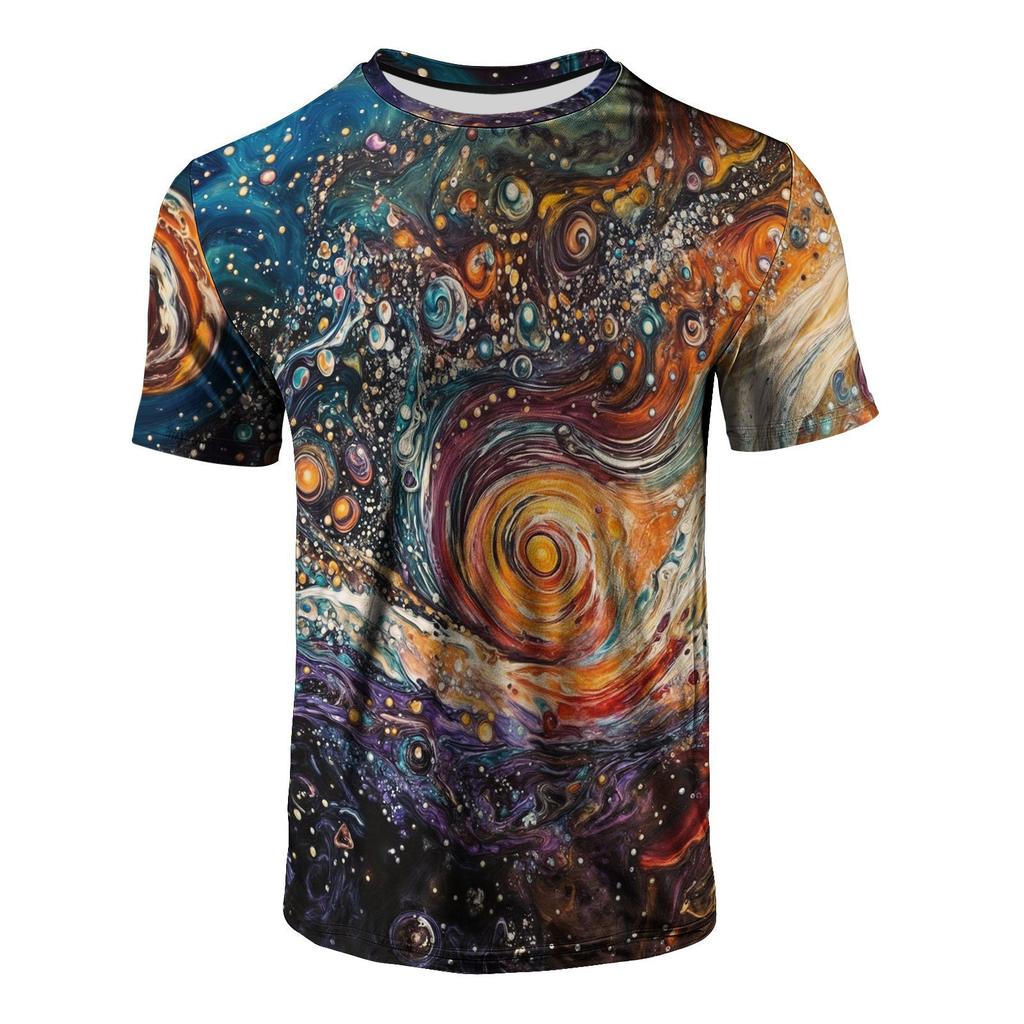 Fashion Colorful Abstract Art 3D Print T-Shirts Men Women Tees Short Sleeve Round Neck T Shirt Harajuku Top Men's Clothing