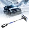 3-in-1 Car Snow Scraper Anti-Slip Extendable Ice Scraper Front Windshield Ice Scraping Defrost Broom for Car Windshield Window