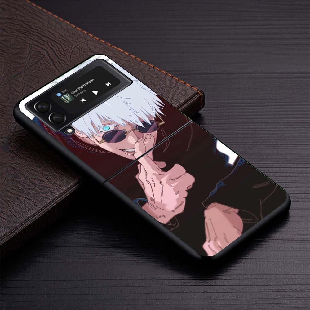 Kaisen J-Jujutsu Gojo Satoru Phone Case For Samsung Galaxy Z Flip3 Flip4 Flip5 Flip6 Flip7 For Z Flip 7 6 5 4 3 5G Hard Folding