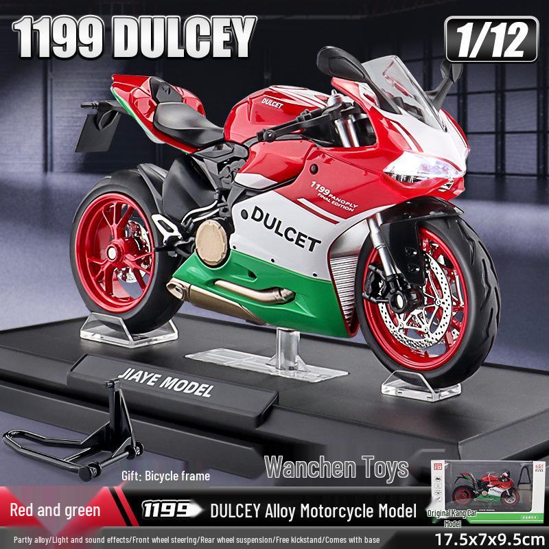 Alloy 1:10 BMW S1000RR Motorcycle Model with Sound and Light Features