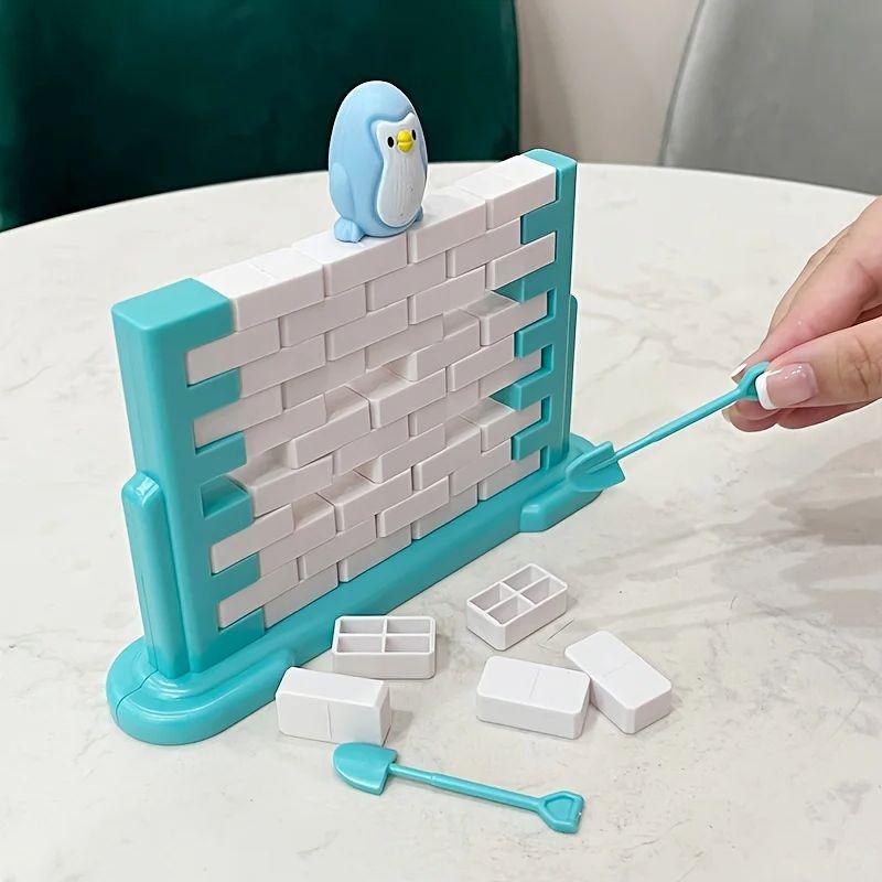 Non-Toxic Penguin Wall-Breaking Building Blocks Children Educational Thinking Training Toys Parent-Child Two-Person Interactive Fun Games