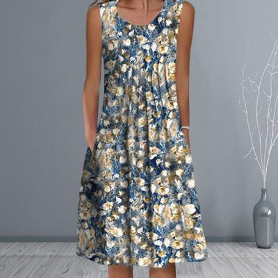 Beach Dress Elegant Streetwear Breathable Cozy Women Summer Casual Loose Beach Dress Vacation Clothing