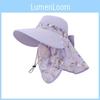 Summer Sun Protection Hat With Wide Brim And Removable Face Shield For Outdoor Activities