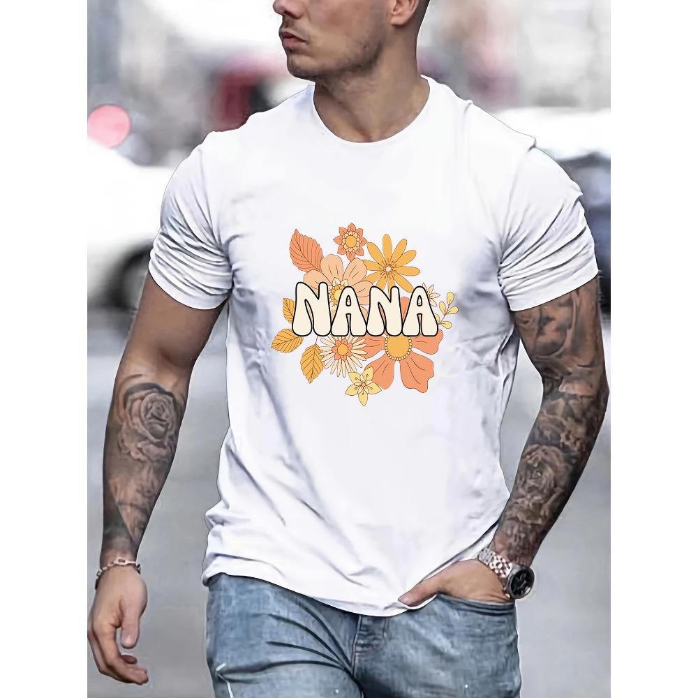 Printed Tee Shirts Man Breathable Cotton T Shirt Sport All-Match Clothing Crewneck Loose Short Sleeve