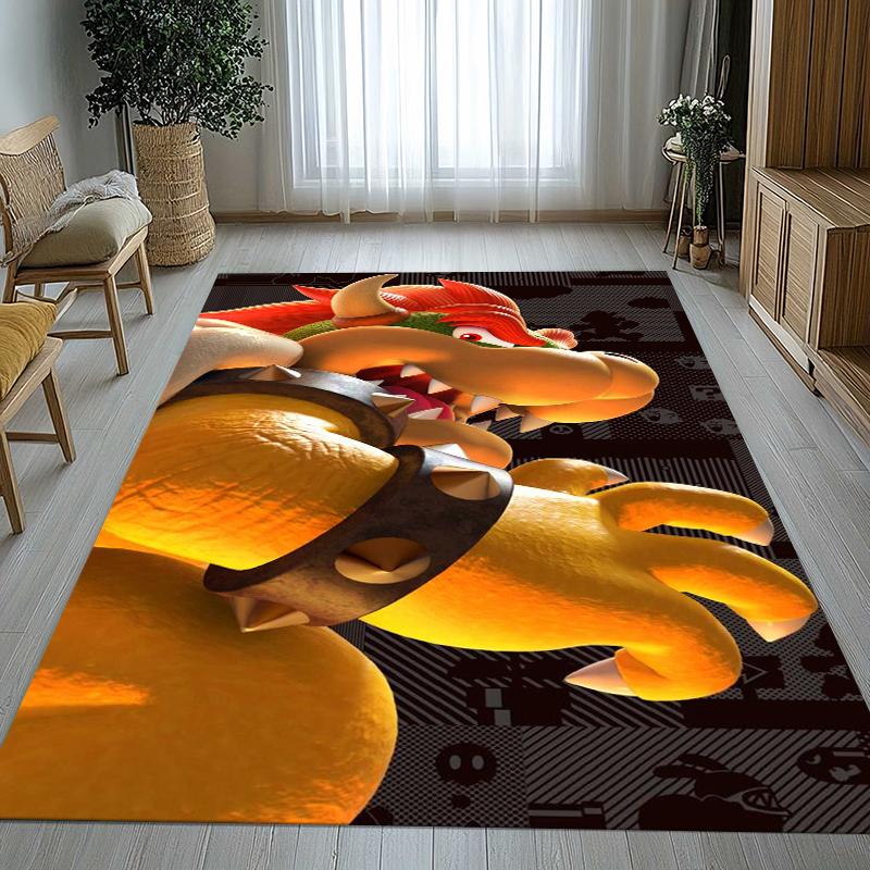 Retro M-Mario Bros Game Cartoon Living Room Non-Slip Area Rug Soft Carpet for Bedroom Kids Playroom Sofa,Home Decor Doormat Gift