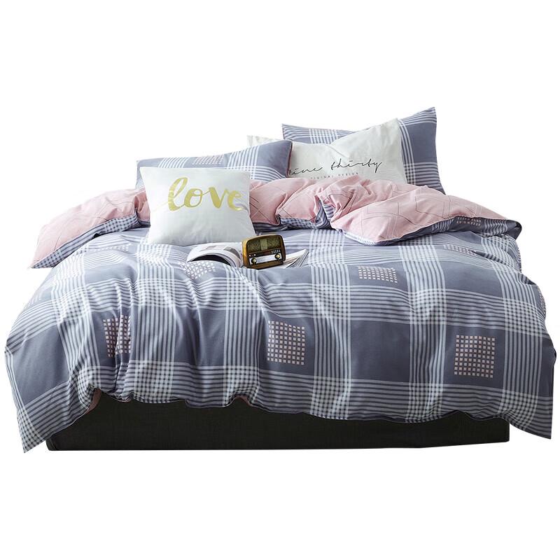 Mengjie Light Time Brushed Printed 4-Piece Bedding Set