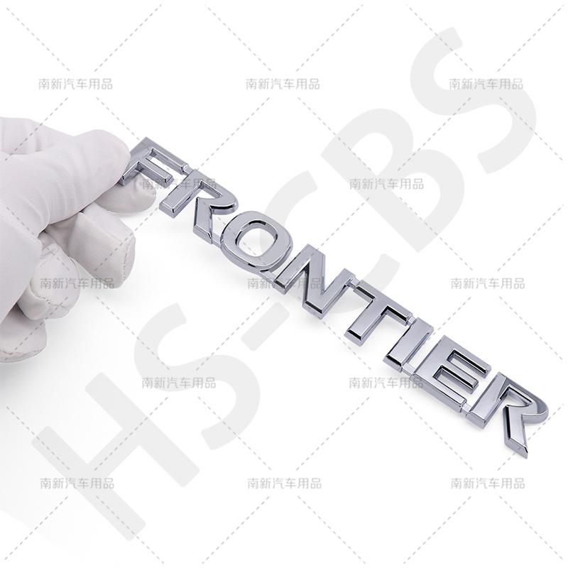 ABS 3D Emblem Frontier Letters Side Logo Rear Trunk Badge Tailgate Sticker Decals For  Car Styling Exterior Accessories