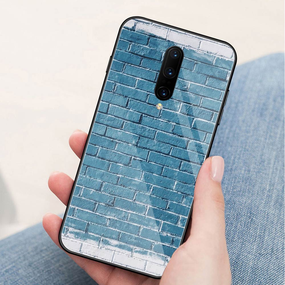 Hülle für Oneplus 7 Bunte quadratische Glasrückseite Hülle Oneplus 5t coque für Oneplus 1+ 5 6 Oneplus 6 6t 7 pro