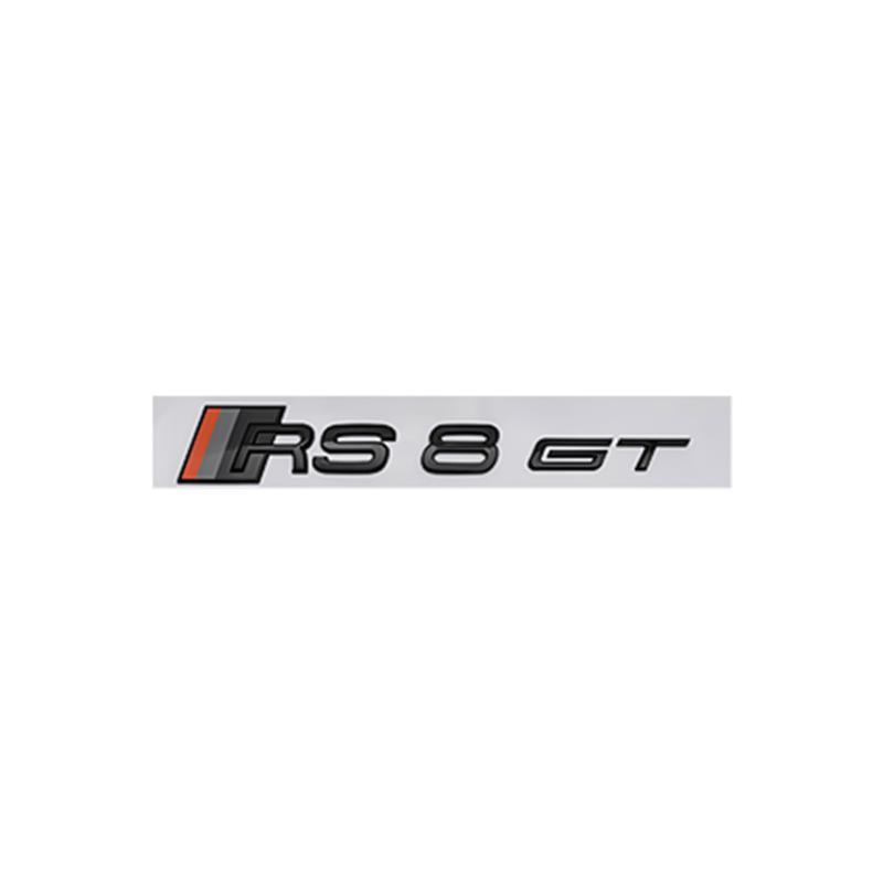 QR5 ABS Rear Trunk Emblem for M5 RS3 RS4 RS5 RS6 RS7 RS8 GT Logo Auto Side Letter Badge Stickers Exterior Decoration