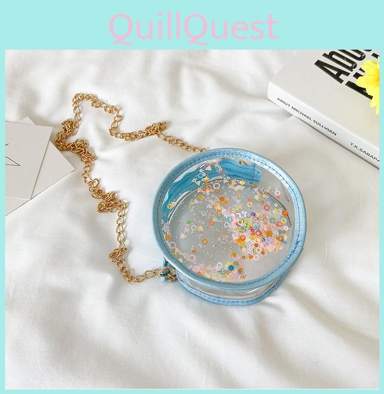 Flowing Children Sand Sequins Transparent Single Shoulder Chain Bag Shoulder