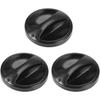 Uxcell Timer Knobs Range Replacement Knobs Time Control Knob Round D Shape Shaft for Electronic Microwave Oven Cooker 3pcs