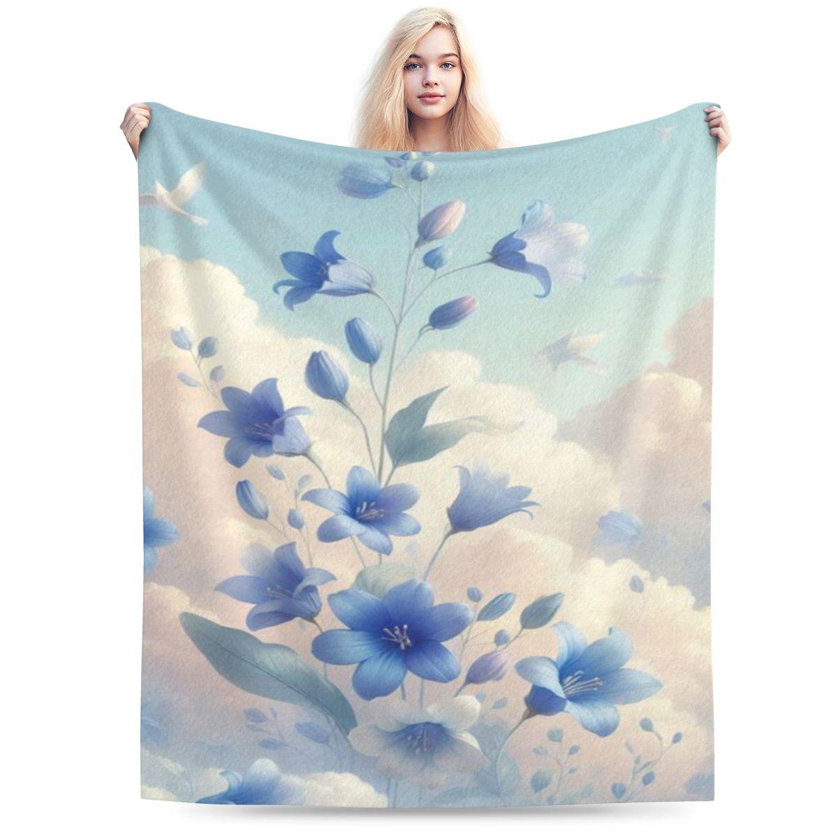 

Gentle Bluebells Flower Custom Soft Decorate Home An UltraSoft Micro Fleece Blanket 75x100cm 30x40in