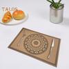 Vintage Letter Placemat Waterproof Heat-Resistant Non-slip Heat Insulation Dishwasher Safe Rectangle Dining Table Protection Decoration Pad