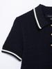 2025 Spring Women's European & American Fashion Eight-Strand Braid POLO Collar Knitwear