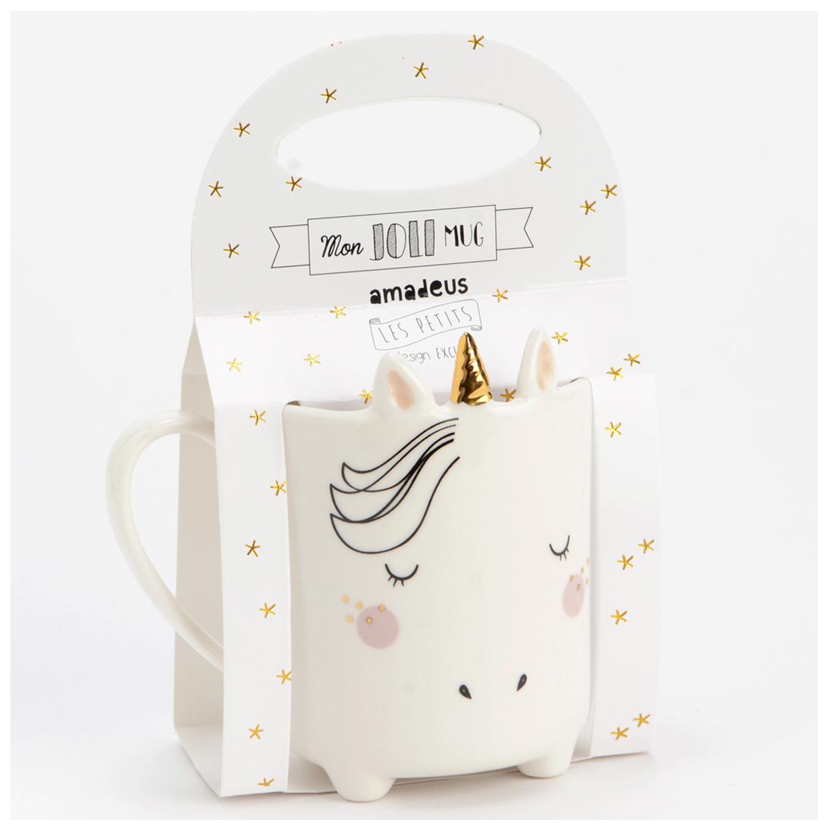 

Les Trésors De Lily [Q9566] - Керамическая кружка Licorne My Unicorn розовый белый - 11x8 см