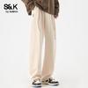 Baleno S&K Men's Loose Straight Leg Drawstring Casual Pants