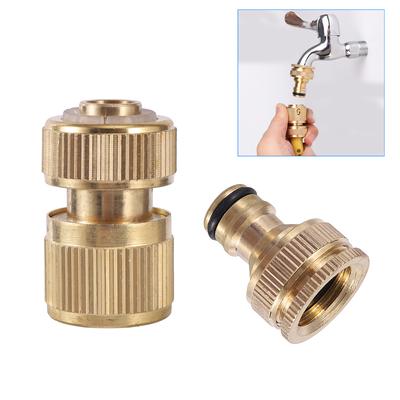 1/2 "3/4" Gewinde Wasserhahn Messing Adapter 1/2 "Rohr Schnellverschluss Stecker Gartenbewässerung Bewässerung Autowaschen Wasserpistole Fitting