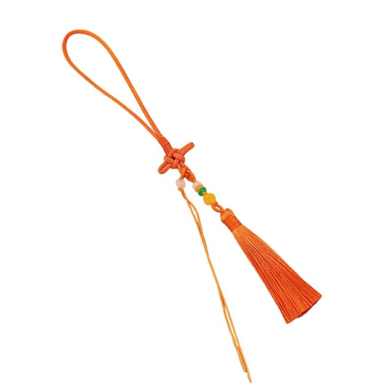 Colorful Tassels Keychain Pendant Phone Strap Chinese Knot Design Stylish Accessory For Keys Backpacks or Phones