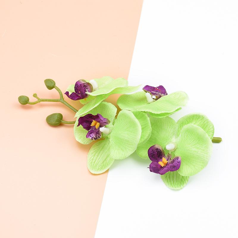 4Pcs/Bundle Home Decoration Accessories Decorative Flowers Wreaths Silk Butterfly Orchid Vases Home Diy Decor Artificial Flowers